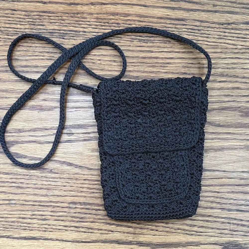 Brown Crochet Crossbody Bag